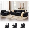 TYBOATLE 122" Leather Sectional Sofa Set, Comfy Modular Couch with Chairs, Deep Seat & Adjustable Armrest for Living Room, Apartment, Office, Studio - 4 of 4