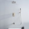 Sumerain Brushed Nickel Pressure Balanced Shower System with Waterfall Tub Spout, Tub Shower Faucet - 4 of 4