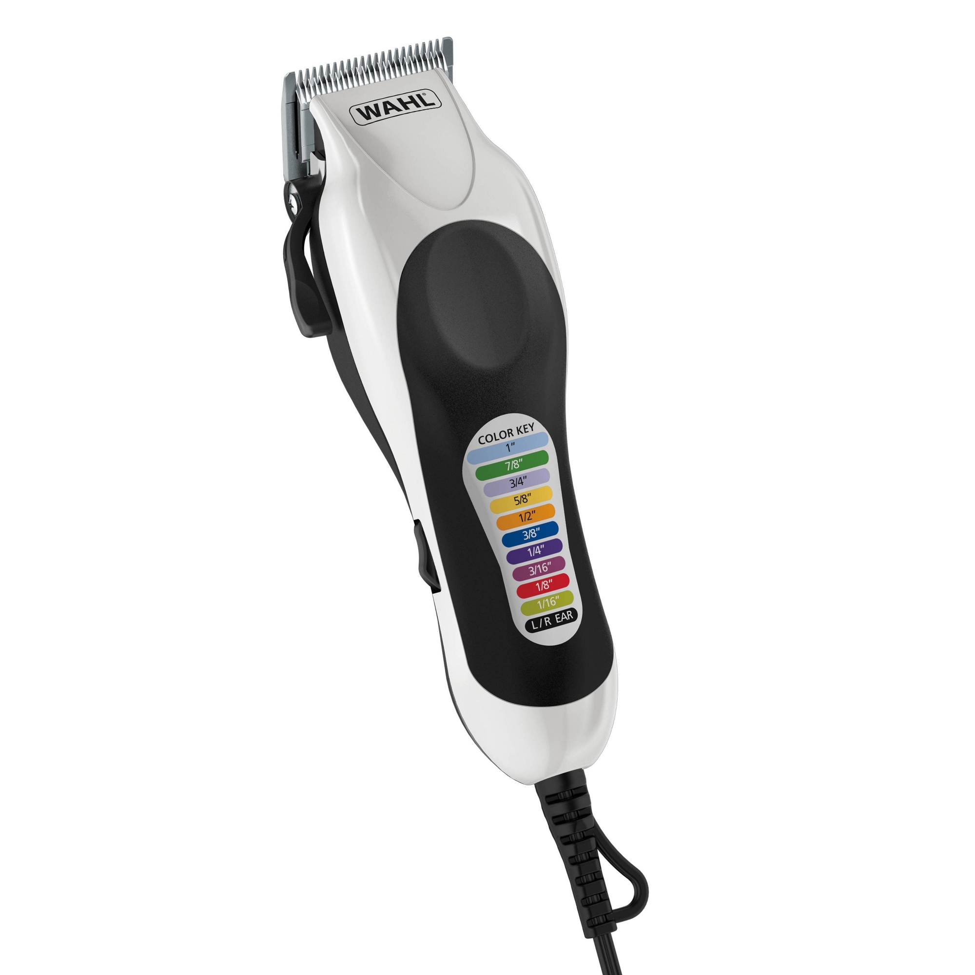 Wahl Color Pro Plus Corded Electric Hair Clipper Set with Color Coded Attachment Guards: For Head, Neck, All Hair Types