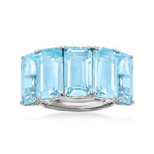 Ross-Simons 10.00 ct. t.w. Sky Blue Topaz 5-Stone Ring in Sterling Silver - 1 of 4