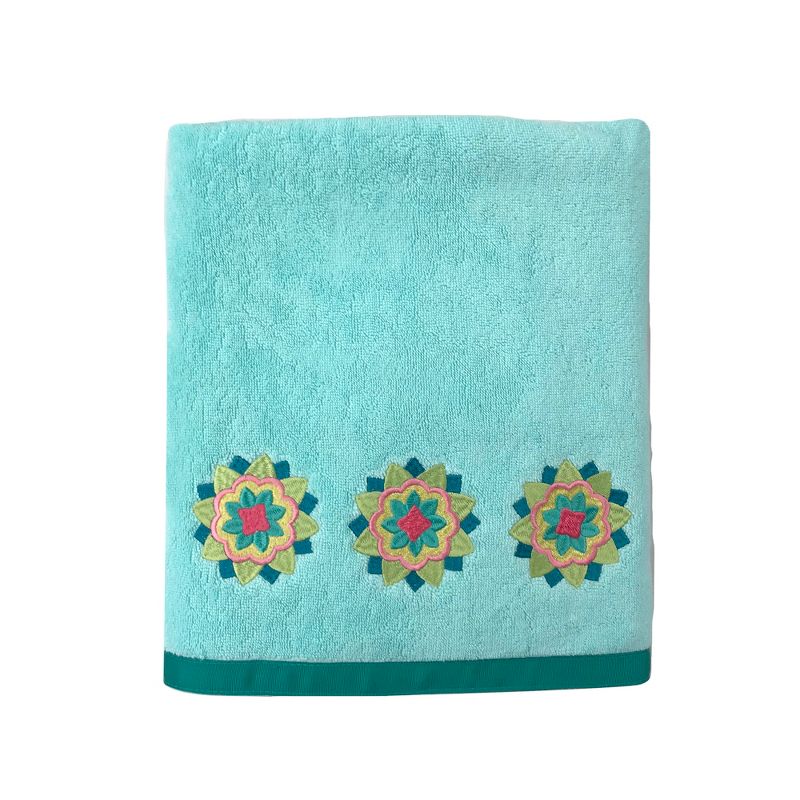 3pc Ariel Medallion Bath Towel Set Green - Allure Home Creation, 2 of 5