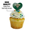 University of La Verne Primary Logo Heart Love Cupcake Picks Toppers Decoration Set of 6 - 3 of 4