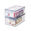 iDesign Stackable Kitchen Storage Drawer for Fridge - Set of 2 - Clear - 3 of 4