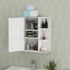 Bathroom Mirror Cabinet Wall Mounted, Bathroom Medicine Cabinet with Open Shelves, Wall Mounted Utility Cabinet for Bathroom Kitchen Laundry Room - 2 of 4
