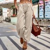 Women's Summer Fall Cargo Jogger Long Pants Drawstring Elastic Waist Casual Cinched Ankle Loose Fit Trousers - 2 of 4