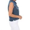 Women's Button Front Sweater Vest - PBJ Blues - 2 of 3