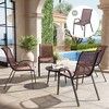 Outsunny Outdoor Dining Chairs Set of 4, Stackable Outdoor Patio Chairs with High Back, Breathable Mesh Seat for Garden Lawn Backyard - 3 of 4