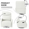 PAGED Modern Swivel Recliner Chair, PU Leather Nursery Rocking Chair with Phone Holder, Comfy Accent Chair for Bedroom, Living Room - 4 of 4