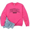 Simply Sage Market Football Mom Block Sweatshirt - S - Raspberry - 3 of 4