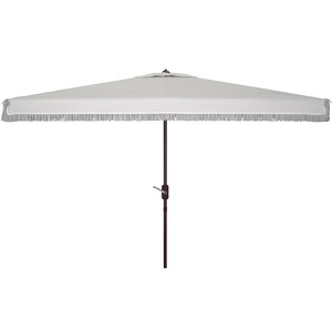 Milan Fringe 6.5 X 10 Ft Rectangle Crank Umbrella - PAT8308 - Safavieh - 1 of 4