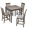 NicBex Dining Room Table Set for 4 Morden Square Dining Table with MDF Tabletop, 4 X-Shaped Backrest Chairs for Dining Room - 4 of 4