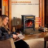 R.W.FLAME 17" Electric Fireplace with Remote, Cathedral Design, Adjustable Flames, Brightness, Heat, and Overheat Protection - 2 of 4