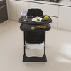 Whisen Adjustable Baby High Chair, Portable Infant Feeding Seat with Safety Belt, Silent Lockable Wheels & Easy-Clean Design - 2 of 4