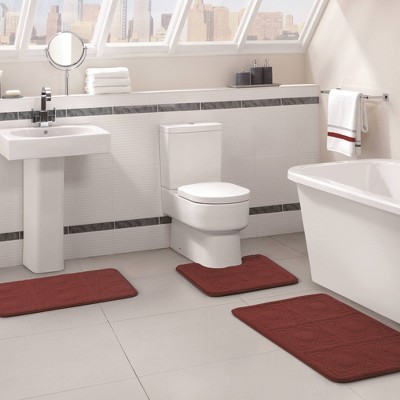 bathroom rugs burgundy