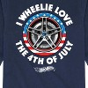 Boys' - Hot Wheels - I Wheelie Love 4th of July Long Sleeve Graphic T-Shirt - 2 of 4