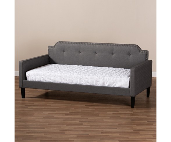 Twin Packer Fabric Upholstered Sofa Daybed Gray - BaxtonStudio
