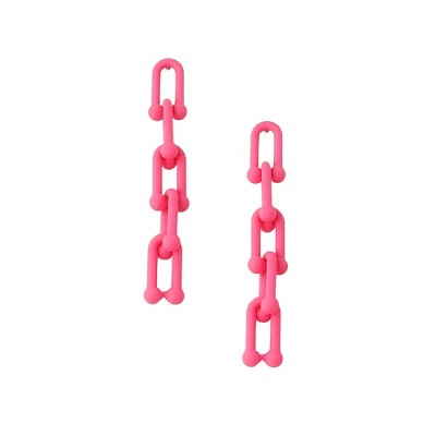 SOHI Women's Gold Chainlink Drop Earrings