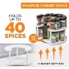 Two-Tiered Spice Organizer and Holder That Saves Space, Keeps Everything Neat, Organized & Within Reach With Dual Spin Turntables - 2 of 4