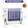 NAYSAYE 4 in 1 Giant Game Set Connect Four Basketball Ring Toss Golf Beach Outdoor Fun for Kids, White+Purple, 35.04"*5.91"*24.41" - 3 of 4