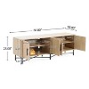 APRILSOUL66.00"Functional 4-Door TV Cabinet ¨C 2 Storage Spaces, Adjustable Shelves, Ideal for Living Room Organization - 3 of 4