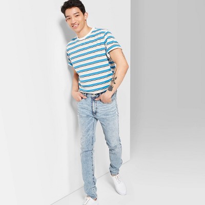 slim mid rise jeans