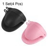 Unique Bargains Heat Resistant Kitchen Utensil Sets Silicone Oven Mitts 4 Pcs - 3 of 4