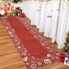 Winter Holiday Christmas Area Rug, Scalloped Xmas Decor Rugs for Bedroom Living Room, Low Pile Non Slip Carpet for Dining Room - 2 of 4