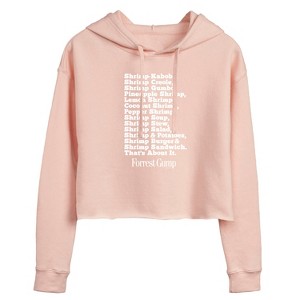 Women's - Forrest Gump - Bubbas Shrimp List Cropped Graphic Hoodie - 1 of 3
