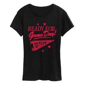 Women's - Instant Message - Ready For Game Day Short Sleeve Graphic T-Shirt - 1 of 4