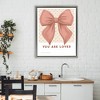 Stupell Industries Coral Bow You Are Loved Floating Frame Canvas Art - 3 of 4