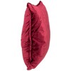 Northlight 17" Solid Wine Red Velvet Plush Square Throw Pillow with Piped Edging - 3 of 4