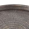 Kate and Laurel Mahdavi Round Metal Coffee Table, 25.5x25.5x15.5, Dark Silver - 4 of 4