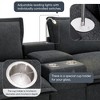 109" 4-Seater Modular L-Shaped Sectional Cloud Sofa with Movable Ottoman, USB Charger, Reading Light, Console - 4 of 4