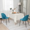 Tangkula Dining Chair Set of 2 Upholstered Velvet Chair Set w/ Metal Base for Living Room - 2 of 4
