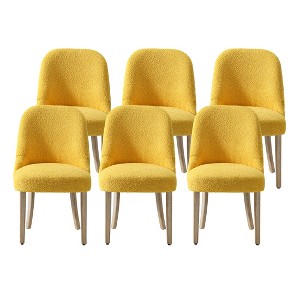WestinTrends Genevieve Mid-Century Modern Upholstered Boucle Dining Chair (Set of 6) - 1 of 4