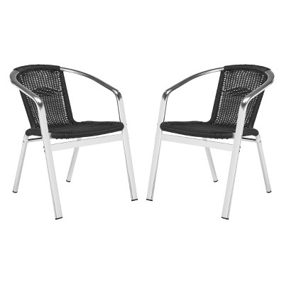 Wrangell Indoor/Outdoor Stacking Armchair Black - Safavieh
