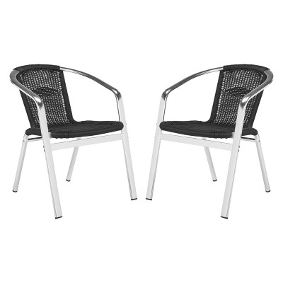 Wrangell Indoor/Outdoor Stacking Armchair Black - Safavieh