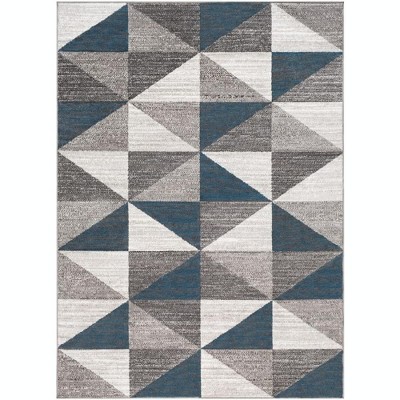 Mark & Day Davidson Woven Indoor Area Rugs Sky Blue/Navy