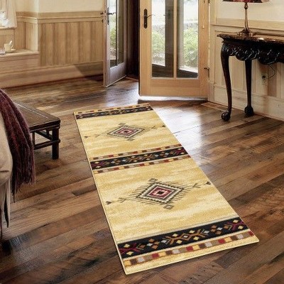 Kumasinova Southwest Design Area Rug–Timeless & Modern Motifs for Living Room, Kid & Pet-Friendly, Made in Turkey, Stain-Resistant Door Mat