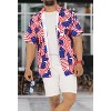 LA LEELA Men's 4th of July Hawaiian American US Flag Shirt Holiday Short Sleeve Button Down Patriotic Shirts for Men - 2 of 4