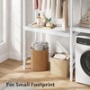 65"W Over Washer and Dryer Storage Shelf, 5-Tier Laundry Organizer with Hanger Rod & Hooks, Adjustable Height, White. - 4 of 4
