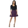 Rekucci Women’s Flared Flippy Skirt – Wide Waist Comfort Fit, 18" A-Line Ponte Skirt - 4 of 4