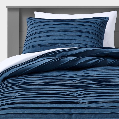 Navy blue hot sale comforter target