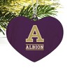 Albion College Primary Logo Heart Love Wood Christmas Tree Holiday Ornament - 2 of 3