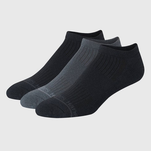 Men's Hanes Premium Performance No Show Cushion Socks - Black 6-12