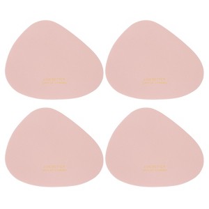 Unique Bargains Irregular PVC Leather Waterproof Anti-slip Home Decor Coasters 4 Pcs - 1 of 4