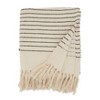 50"x60" Diamond Motif Fringe Throw Blanket - Saro Lifestyle: Cozy Cotton, Plain Weave, Machine Washable - 3 of 4