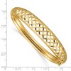 Black Bow Jewelry 14k Yellow Gold Diamond Cut Graduated Weave Hinged Bangle Bracelet - 4 of 4