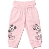 Disney Minnie Mouse Princess Little Mermaid Cinderella Belle Jasmine Baby Girls 2 Pack Pants Newborn to Infant - 3 of 4
