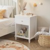 SEVOBAL Nightstands, Modern Wooden Nightstand with Drawer and Shelf for Bedroom Organization and Storage, White, 19.7"*15"*26.8" - 2 of 4